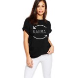 Tricou dama negru - Karma - L
