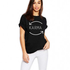 Tricou dama negru - Karma - 2XL