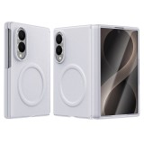 Husa pentru Samsung Galaxy Z Fold 8, Magnetica, Textura Piele Ecologica, Gri