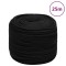 vidaXL Fr&acirc;nghie de lucru, negru, 10 mm, 25 m, poliester
