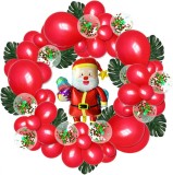 Set de 74 baloane pentru Craciun ZSWQ, latex/folie/hartie, rosu/verde