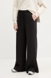 Puma pantaloni de trening femei, culoarea negru, neted, 685061