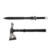 Set topor si sabie de vanatoare, DEPOX&reg;, argintiu, 38 cm, teaca inclusa