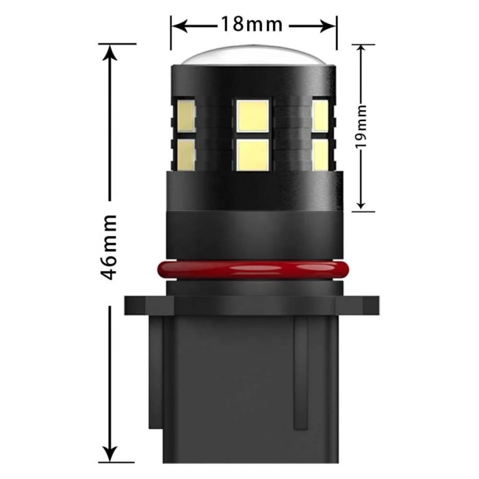 Set de 2 becuri led Xentech Light M1 P21w/5w 3030 15 smd canbus 6000K - P13W