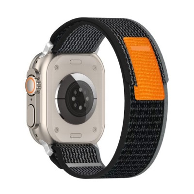 Curea pentru Apple Watch 1/2/3/4/5/6/7/8/9/SE/SE 2 (38/40/41mm) - Techsuit Watchband (W039) - Black / Gray foto