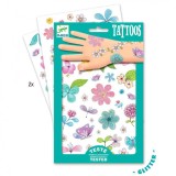 Tatuaje Flori - Set stimulare indemanare si creativitate, Djeco