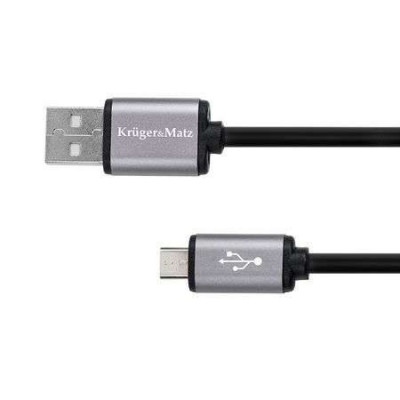 Cablu usb - micro usb 1.8m basic k&amp;amp;m foto