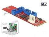 Adaptor M.2 Key B+M la 2 x USB 3.0 Pin Header, Delock 62843