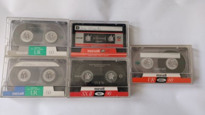 CASETA AUDIO MAXELL UR 60 SI SX II 90 LOT 5 BUCATI foto