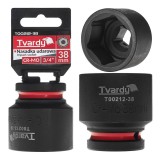Cheie tubulara de impact in 6 puncte 3 / 4&quot;, 38 mm, Cr-Mo, Tvardy T00212-38