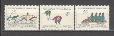Liechtenstein.1987 Olimpiada de iarna CALGARY SL.194 foto