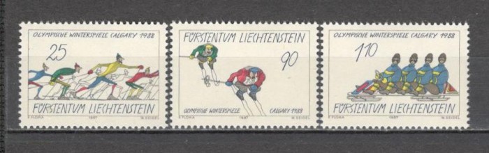 Liechtenstein.1987 Olimpiada de iarna CALGARY SL.194
