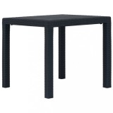 Cumpara ieftin Masă de grădină, antracit, 79x79x72 cm, plastic, aspect ratan