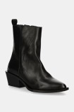 Steve Madden cizme de piele Xylena femei, culoarea negru, cu toc drept, SM11003317