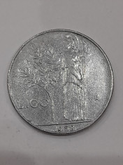 moneda 100 lire 1958 italia foto