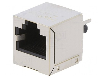 Soclu RJ45 8P8C Aurit pentru PCB THT foto