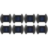 Set 8 lampi de perete cu incarcare solara, senzor amurg, forma scoica, Negru, Oem
