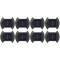 Set 8 lampi de perete cu incarcare solara, senzor amurg, forma scoica, Negru