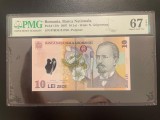Romania 10 lei 2007 pick 119c grad 67 pmg