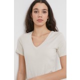 United Colors of Benetton tricou din bumbac femei, culoarea bej