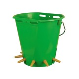 Galeata Alaptare Miei Kerbl 8L, 6 Miei Simultan, Plastic Special, Suport Metalic, Suzete Incluse, Fixare Tarc