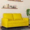 Gossi canapea cu 2 locuri, galben, 120 cm, catifea