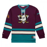Anaheim Ducks hanorac de bărbați Heritage Lace-Up Crew Vintage Logo - XL
