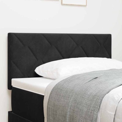 vidaXL Tăblie LED &amp;icirc;n design blocuri de diamant, neagră, de 90 cm foto