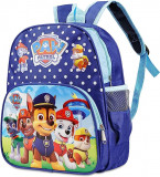 Cumpara ieftin Ghiozdan pentru copii Paw Patrol, bretele reglabile, pentru scoala cu 2 compartimente si buzunare laterale, 34x28x12 cm, multicolor, Oem