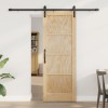 Ușa Glisantă Manual Natural și negru 73.5 x 198.5 cm