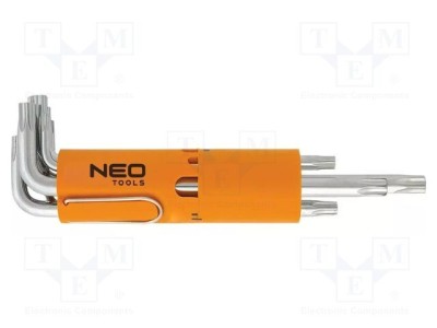 Cheie set Torx&amp;reg; NEO TOOLS lungă 8 piese TX10-TX50 oțel crom-vanadium foto