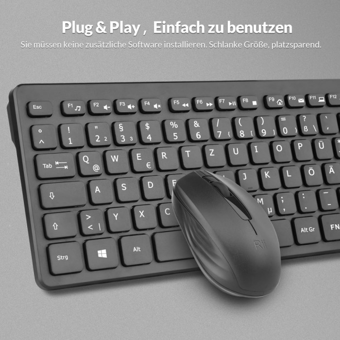 Tastatură fără fir cu mouse, pentru PC/laptop/Windows/Smart TV,