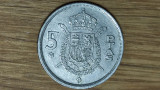 Spania - moneda de colectie - 5 pesetas 1975 - Juan Carlos I - design superb, Europa