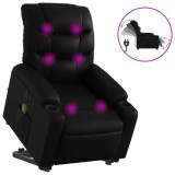 Cumpara ieftin Fotoliu electric masaj rabatabil cu ridicare, negru