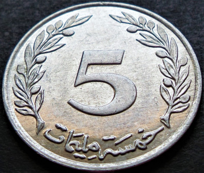 Moneda exotica 5 MILLIEMES - TUNISIA, anul 1997 * cod 2771 B foto