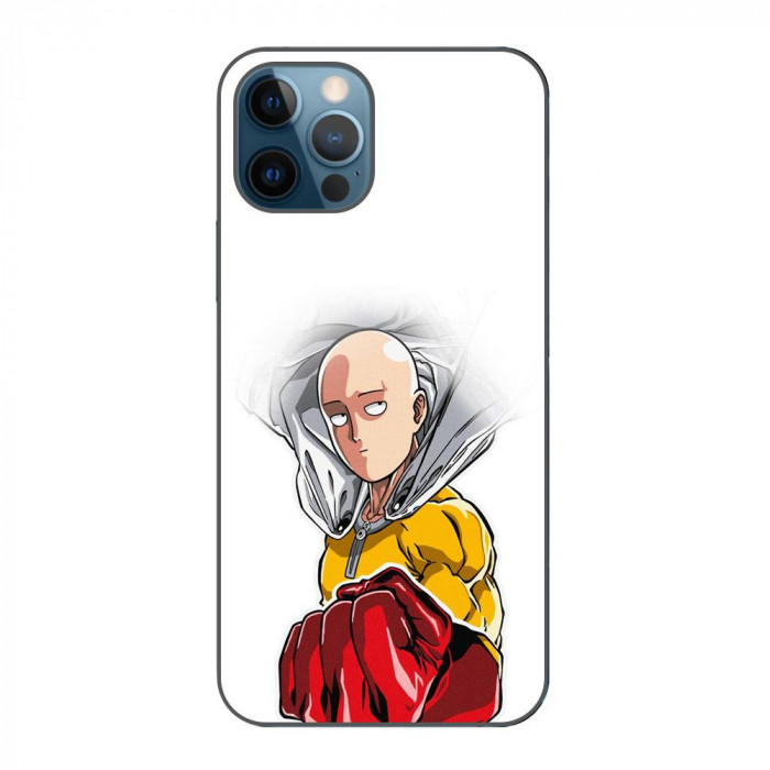 Husa compatibila cu Apple iPhone 12 Pro Max Silicon Gel Tpu Model One Punch Man Saitama