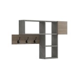 Cuier decorativ Wenia, Imitatie Marmura Sonoma și Bej, Lemn, 99x15x61 cm