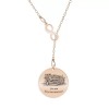Colier personalizat Invatatoare Doxa, argint 925 placat aur roz, infinit, banut. Cadou personalizat invatatoare