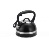 Ceainic din inox cu fluier capacitate 3l, negru FLORIA / ZLN 1283