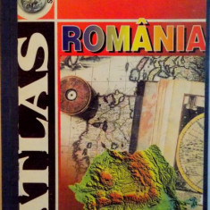 ATLAS ROMANIA de VIORELA ANASTASIU, ILUSTRATII SI COPERTA de ELENA DRAGULELEI DUMITRU, CARTOGRAFIE de SEVERIN VLAD, 1999