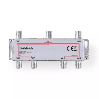 Splitter distribuitor semnal TV Nedis 6 cai 5-1000Mhz 10dB Max foto