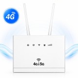 Router 4G LTE Alb, 300Mbps, WiFi 802.11 b/g/n, 3 Antene, Securitate WPS, Compatibil Windows/Mac/Linux