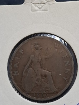 Half penny 1930 foto