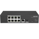 Switch 8 porturi PoE Hikvision DS-3T1310P-SI/HS prezinta 8 &times; 10/100