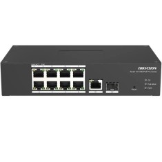 Switch 8 porturi PoE Hikvision DS-3T1310P-SI/HS prezinta 8 &times; 10/100