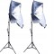 Set 2 lampi softbox, trepied, Refutuna, E27, 85W, 50x70 cm, Multicolor