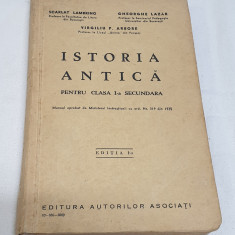 Carte veche 1935 ISTORIA ANTICA Pt Clasa a I-a SECUNDARA - VIRGILIU P. ARBORE