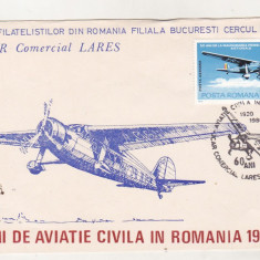 bnk fil Plic ocazional 50 ani aviatie civila - Icar Comercial Lares - 1980