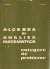 ALGEBRA SI ANALIZA MATEMATICA.Culegere de probleme-Flondor,Donciu,ca NOUA,T.GRAT foto