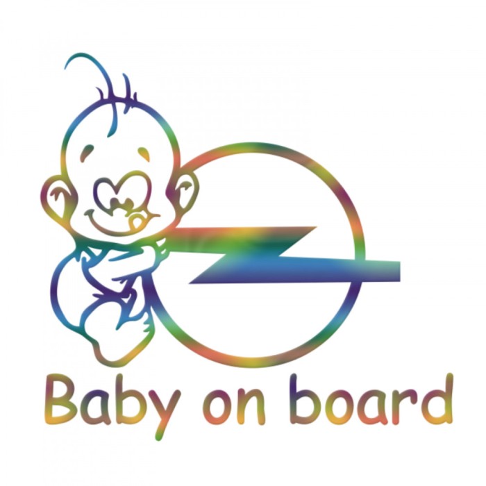Sticker Opel Baby On Board , Autocolant pentru Personalizare Auto Opel